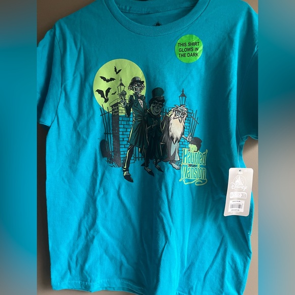 Disney Haunted Mansion Teal Kids Costume T-Shirt - Picture 2 of 7